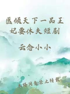 医倾天下一品王妃要休夫短剧